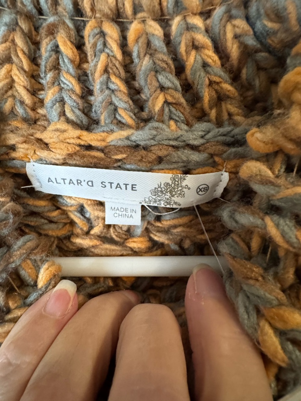 Altar’d State NWT Chunky Knit Cropped Sweater XS $88 Retail Multicolor - Picture 4 of 7